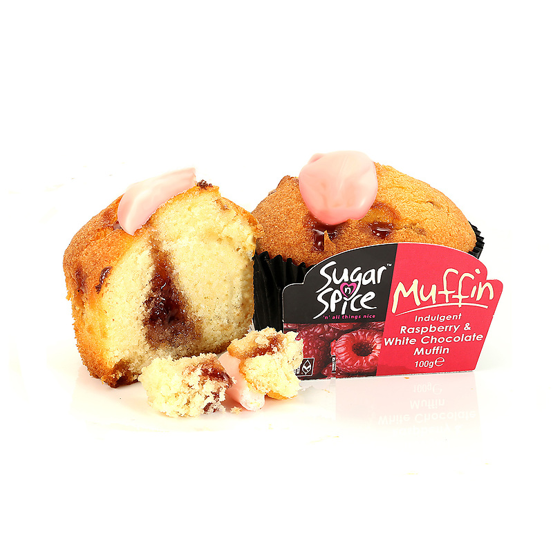 S&S Raspberry White Chocolate Muffin